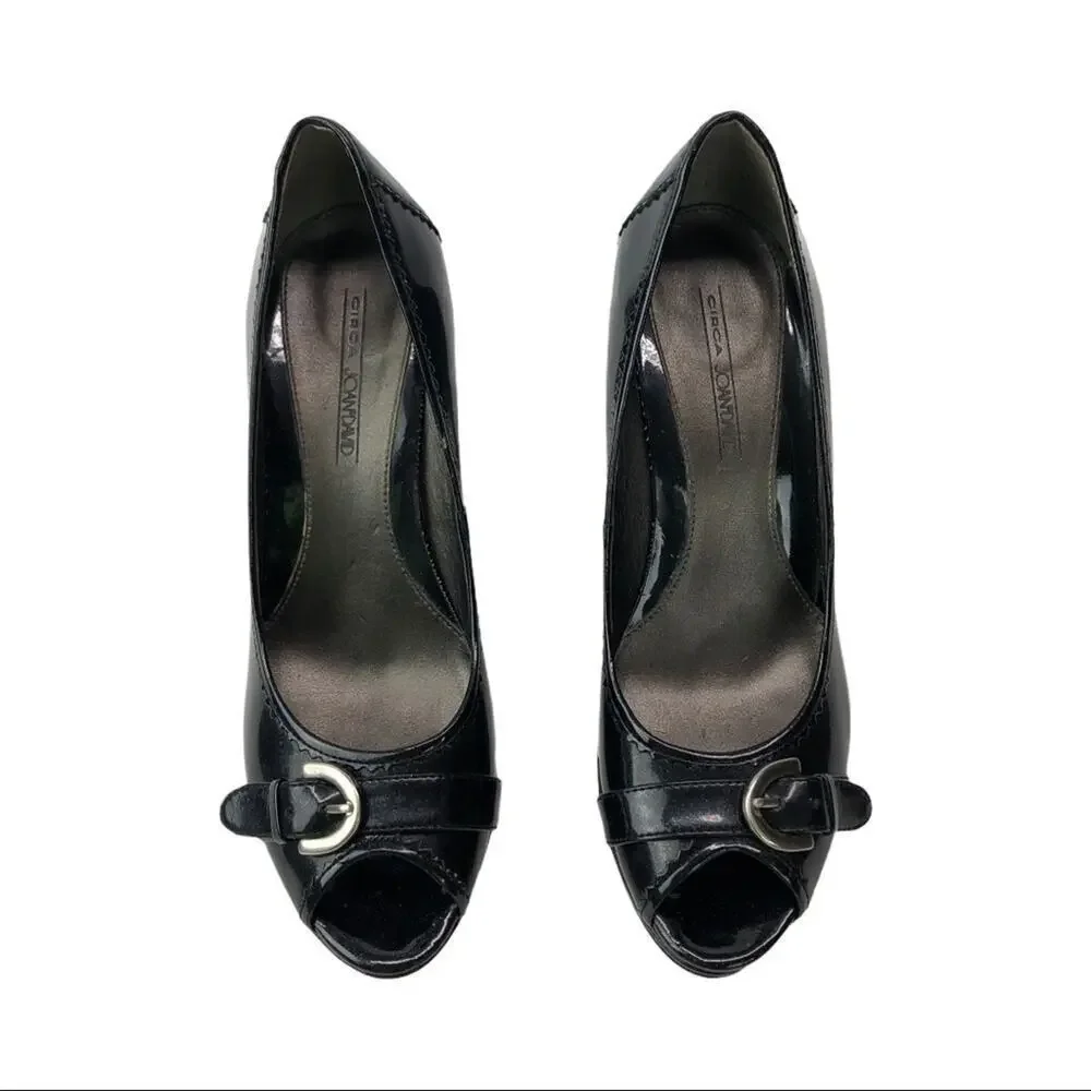 Circa Joan & David Black Patent Leather Pump 8.5